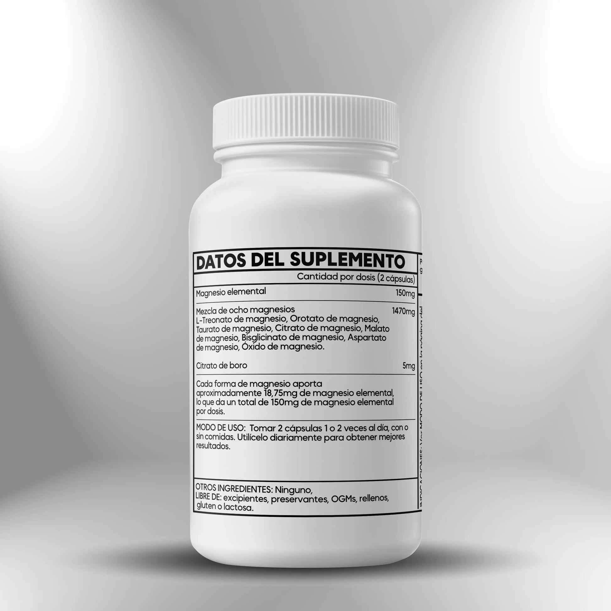 Ocho Magnesios - 100 cápsulas Nootrópicos Perú