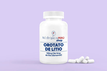 Orotato de Litio 5mg - 100 cápsulas Nootrópicos Perú