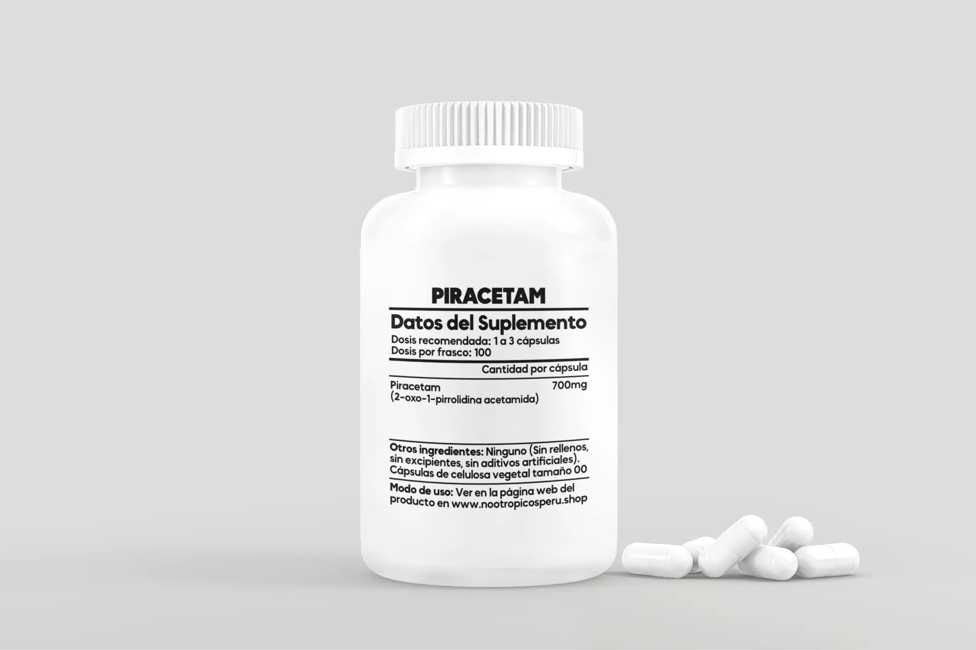 Piracetam (Nootropil) 700mg - 2 presentaciones Nootrópicos Perú