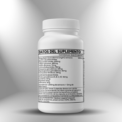 Reishi (extracto 50% polisacáridos) 600mg ► 100 cápsulas