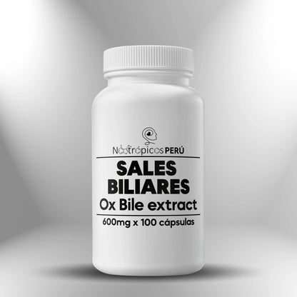 Sales Biliares (Ox Bile 42% Extract) 600mg ► 100 cápsulas