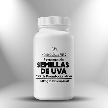 Semilla de Uva 150mg (Extracto 95% proantocianidinas) - 100 cápsulas - Nootrópicos Perú