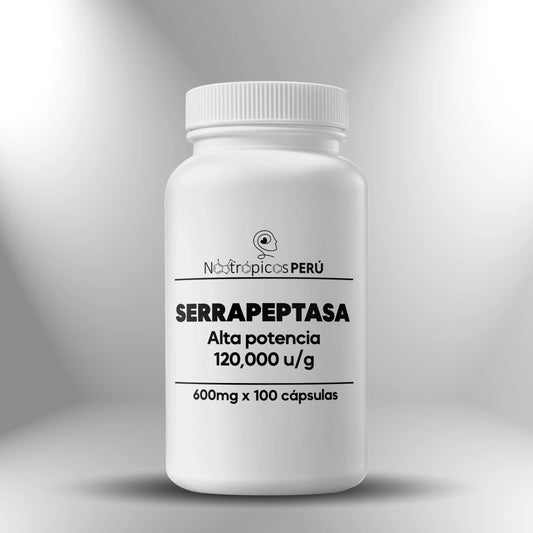 Serrapeptasa 120,000 u/g por cápsula - 100 cápsulas recubiertas - Nootrópicos Perú