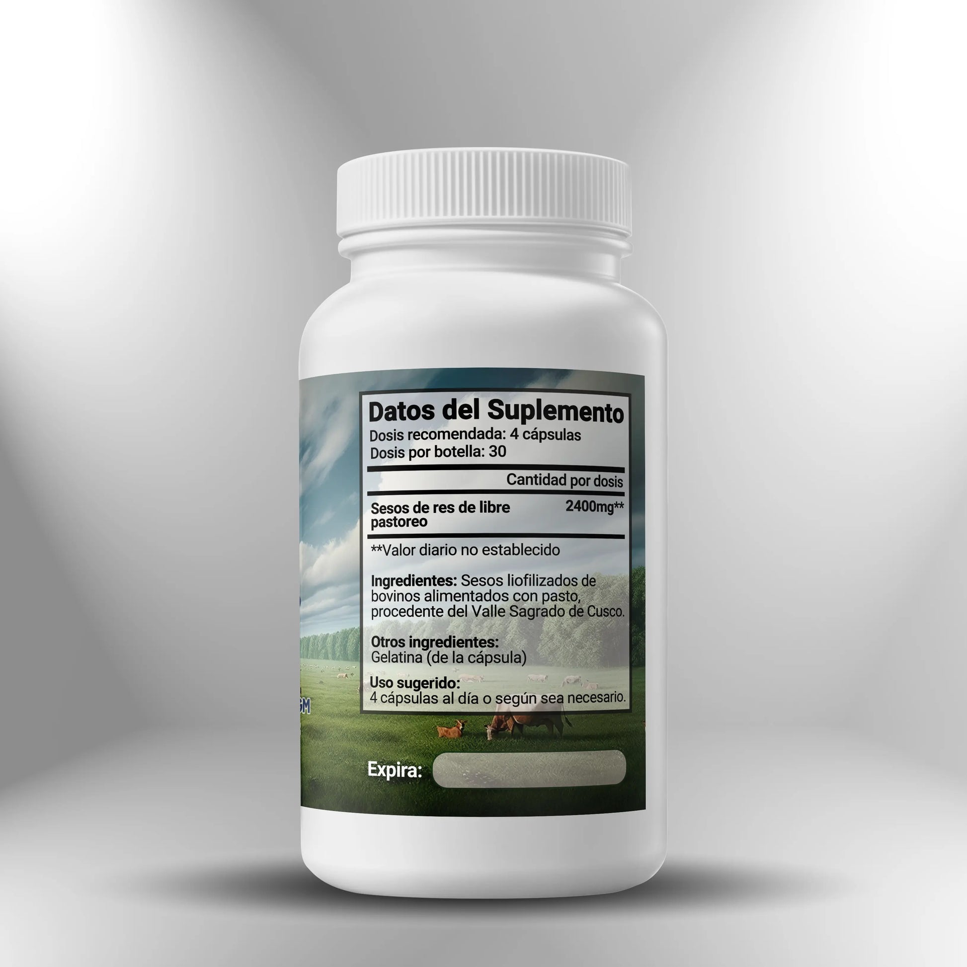 Sesos de res de libre pastoreo (liofilizado) 600mg ► 120 cápsulas Sagrada Microdosis