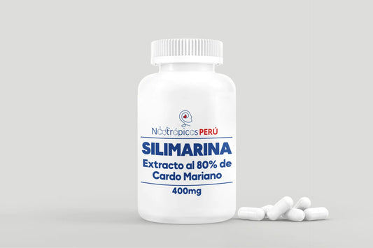 Silimarina 80% (Extracto de Cardomariano) 400mg - 100 cápsulas Nootrópicos Perú