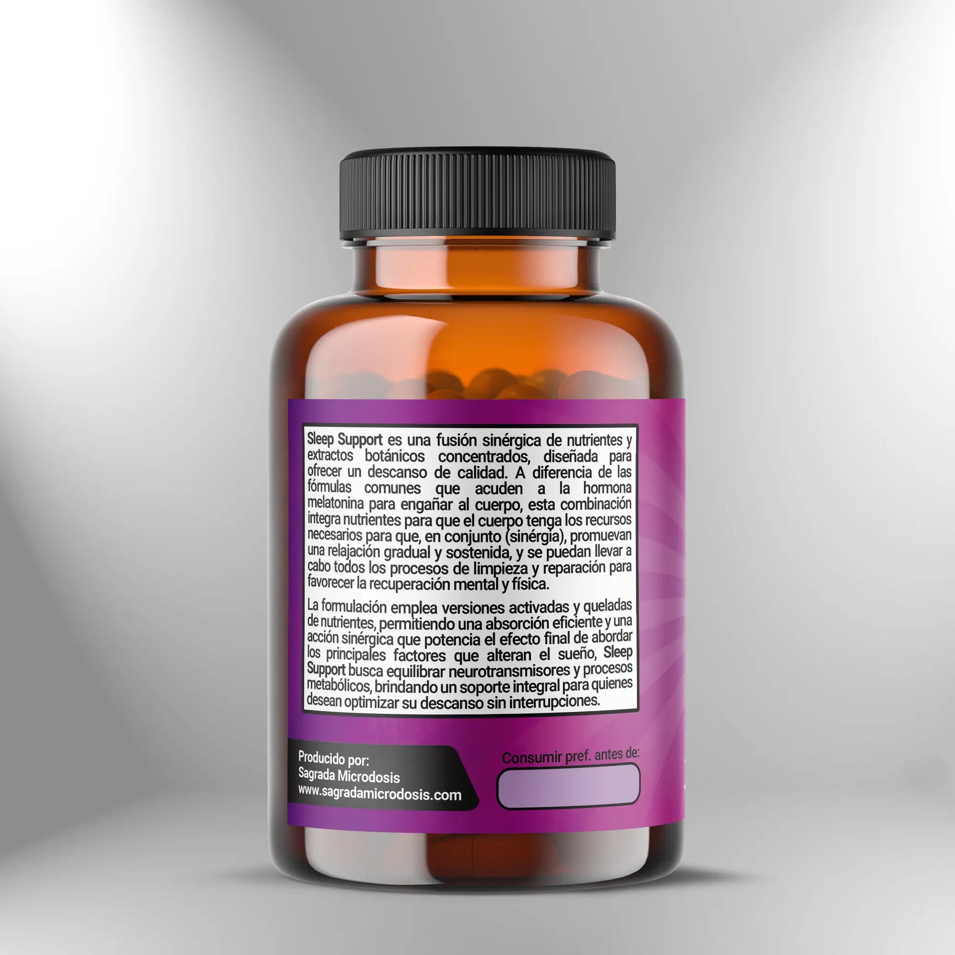 Sleep Support: Apoyo para Dormir (sin melatonina) Sagrada Microdosis
