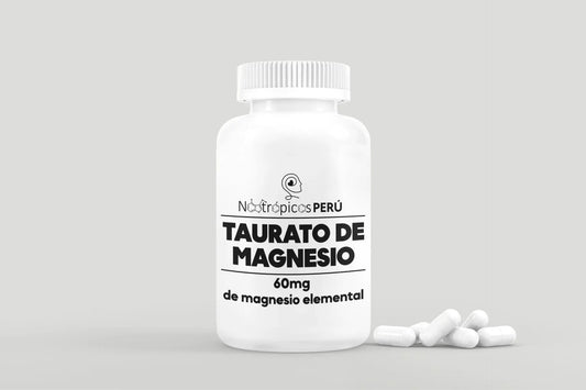Taurato de magnesio 60mg (Magnesio elemental) - 100 cápsulas Nootrópicos Perú