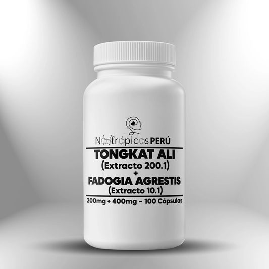 Tongkat Ali + Fadogia Agrestis (Extractos) 200mg + 400mg - 100 cápsulas Nootrópicos Perú