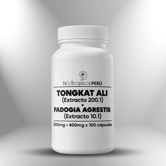 Tongkat Ali + Fadogia Agrestis (Extractos) 200mg + 400mg - 100 cápsulas Nootrópicos Perú
