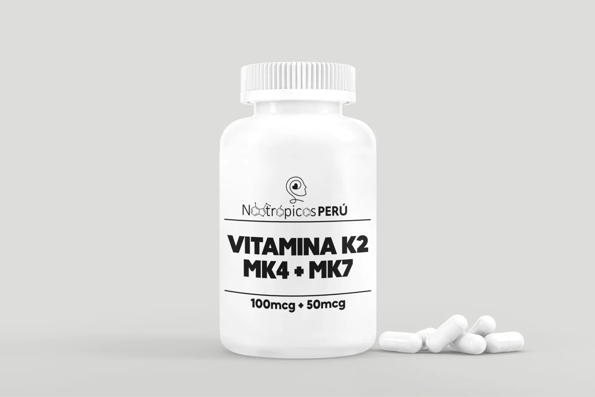 Vitamina K2 (MK4 y MK7) 150mcg - 100 cápsulas Nootrópicos Perú